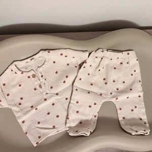 Quincy Mae Set with Apple Print